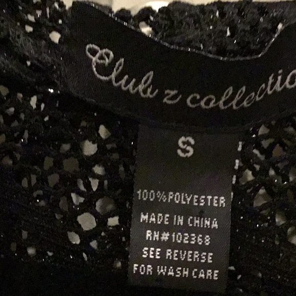 Club Z Collection Black & Silver Cover-Up - Picture 3 of 7